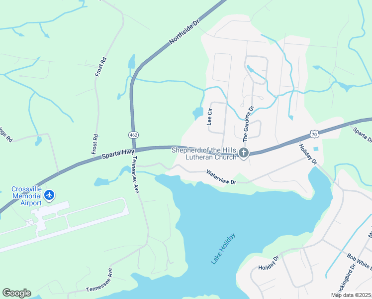 map of restaurants, bars, coffee shops, grocery stores, and more near 1671 Sparta Highway in Crossville