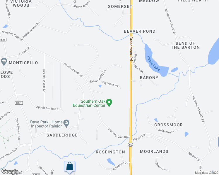 map of restaurants, bars, coffee shops, grocery stores, and more near 1417 Sky Vista Way in Raleigh