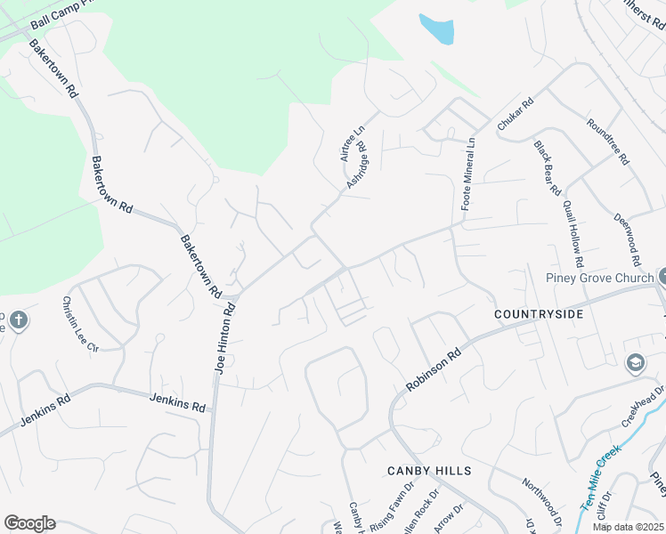 map of restaurants, bars, coffee shops, grocery stores, and more near 2639 Bakertown Road in Knoxville