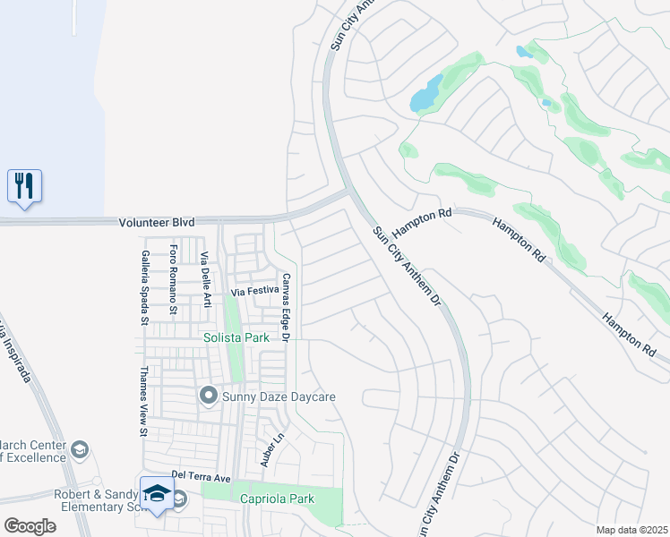 map of restaurants, bars, coffee shops, grocery stores, and more near 3038 Canal Walk Road in Henderson