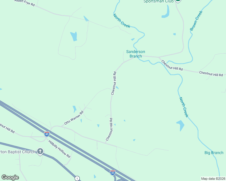 map of restaurants, bars, coffee shops, grocery stores, and more near 2843 Chestnut Hill Road in Crossville