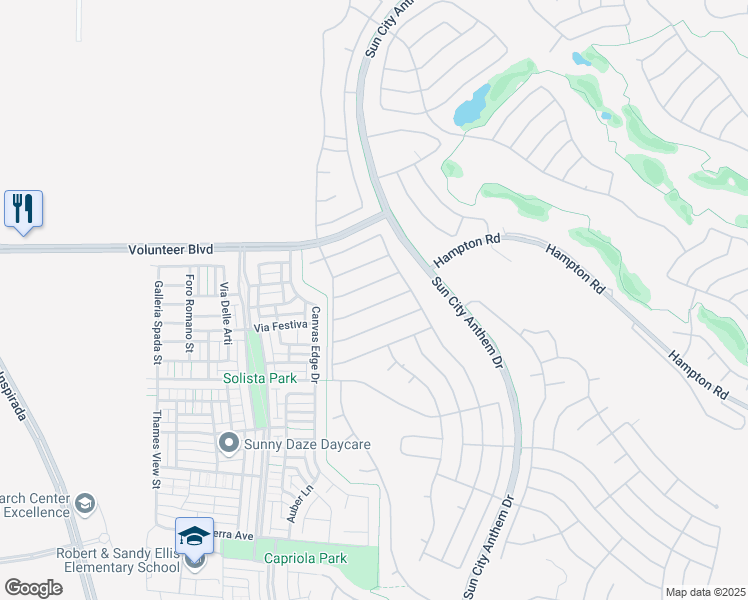 map of restaurants, bars, coffee shops, grocery stores, and more near 3034 Canal Walk Road in Henderson