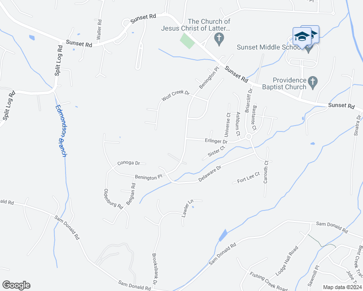 map of restaurants, bars, coffee shops, grocery stores, and more near 2545 Benington Place in Nolensville