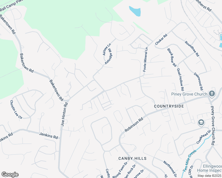 map of restaurants, bars, coffee shops, grocery stores, and more near 2626 Bakertown Road in Knoxville