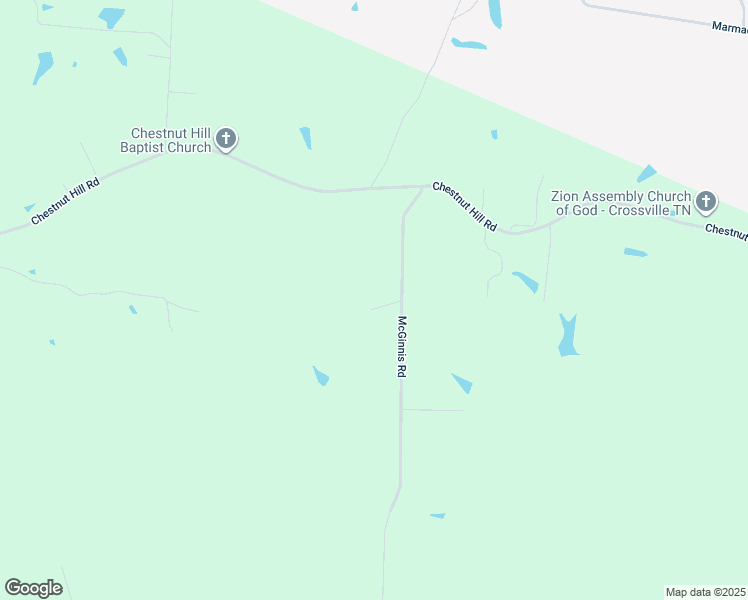 map of restaurants, bars, coffee shops, grocery stores, and more near 288 McGinnis Road in Crossville