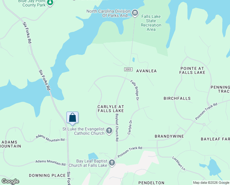 map of restaurants, bars, coffee shops, grocery stores, and more near 12504 Bayleaf Church Road in Raleigh