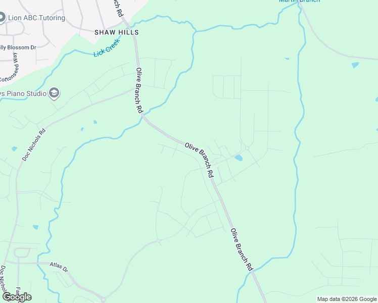 map of restaurants, bars, coffee shops, grocery stores, and more near 700-1498 Olive Branch Road in Durham