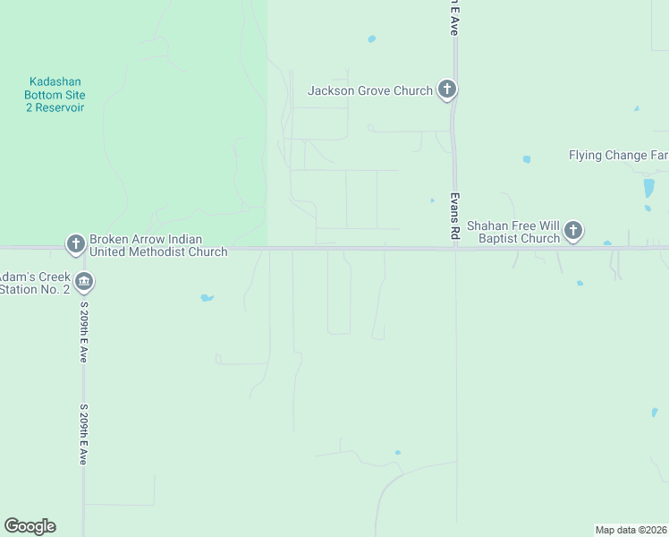 map of restaurants, bars, coffee shops, grocery stores, and more near 14162 South 221st East Avenue in Coweta