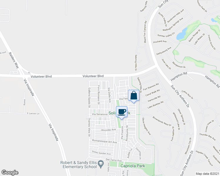 map of restaurants, bars, coffee shops, grocery stores, and more near 3173 Palazzo Reale Avenue in Henderson