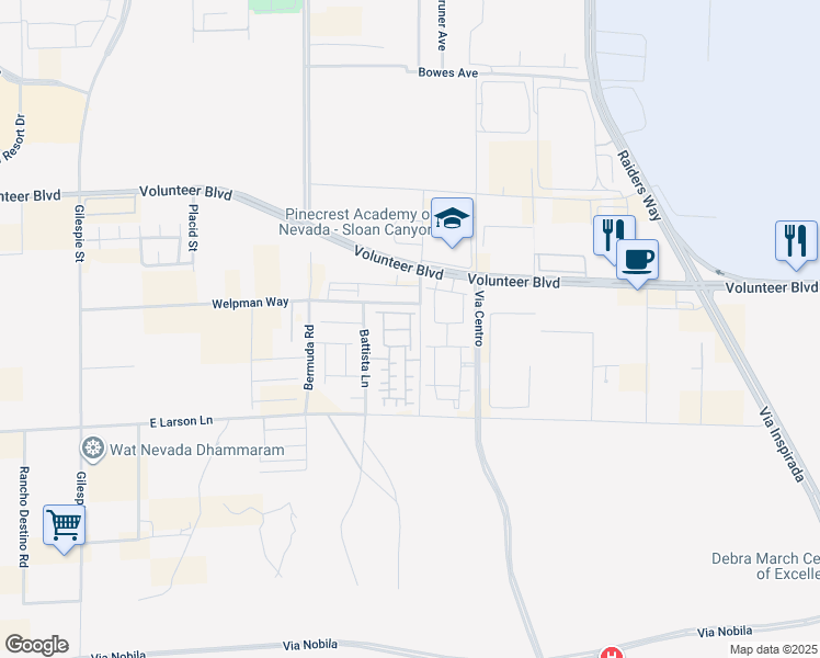 map of restaurants, bars, coffee shops, grocery stores, and more near Clearsable Avenue in Henderson