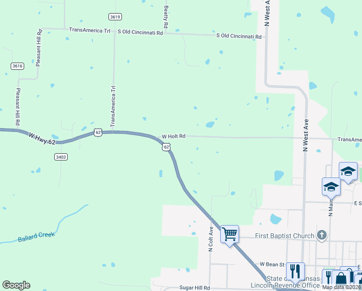 map of restaurants, bars, coffee shops, grocery stores, and more near 1313 West Pridemore Drive in Lincoln