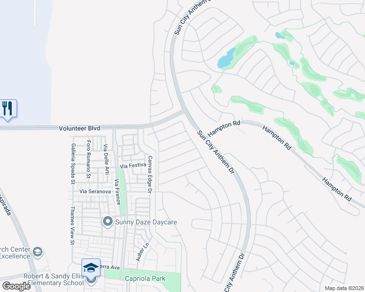 map of restaurants, bars, coffee shops, grocery stores, and more near 3038 Canal Walk Road in Henderson