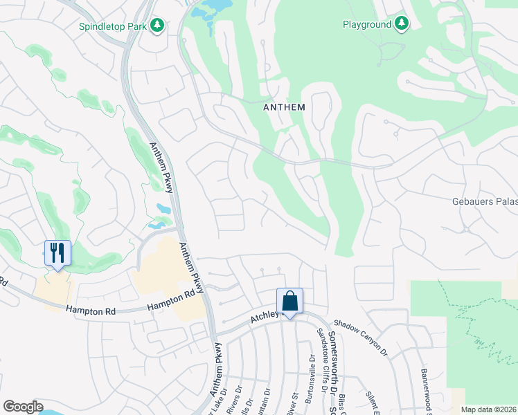 map of restaurants, bars, coffee shops, grocery stores, and more near 9 Candlewyck Drive in Henderson