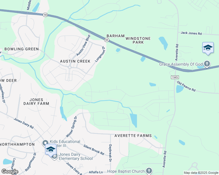 map of restaurants, bars, coffee shops, grocery stores, and more near 412 Kavanaugh Road in Wake Forest