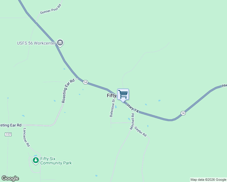 map of restaurants, bars, coffee shops, grocery stores, and more near in Fifty-Six