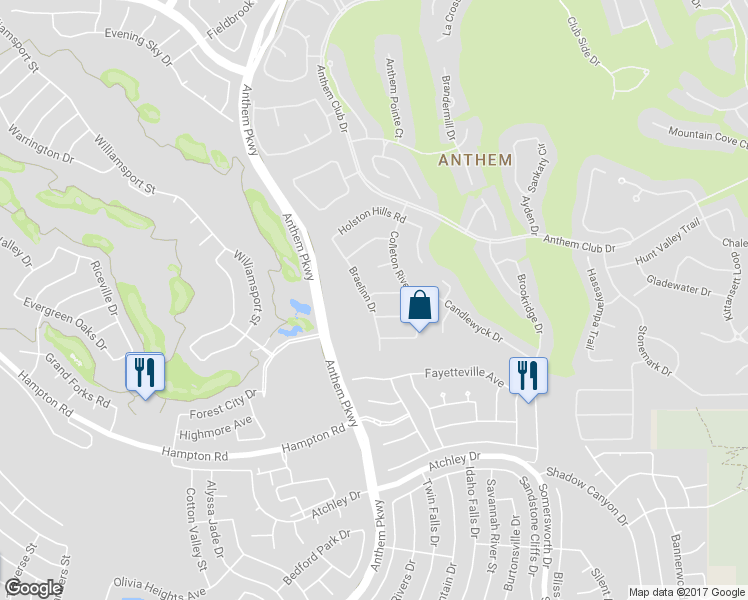 map of restaurants, bars, coffee shops, grocery stores, and more near 3 Kennesaw Road in Henderson