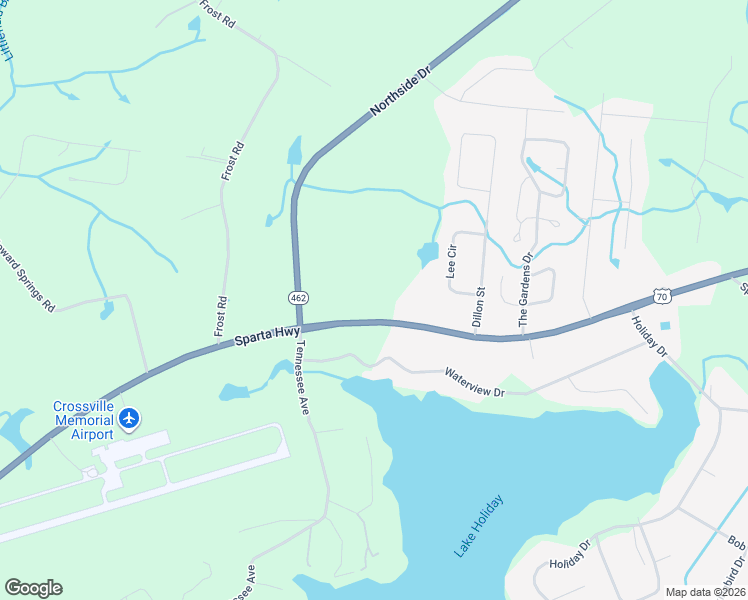 map of restaurants, bars, coffee shops, grocery stores, and more near 1761 Sparta Highway in Crossville
