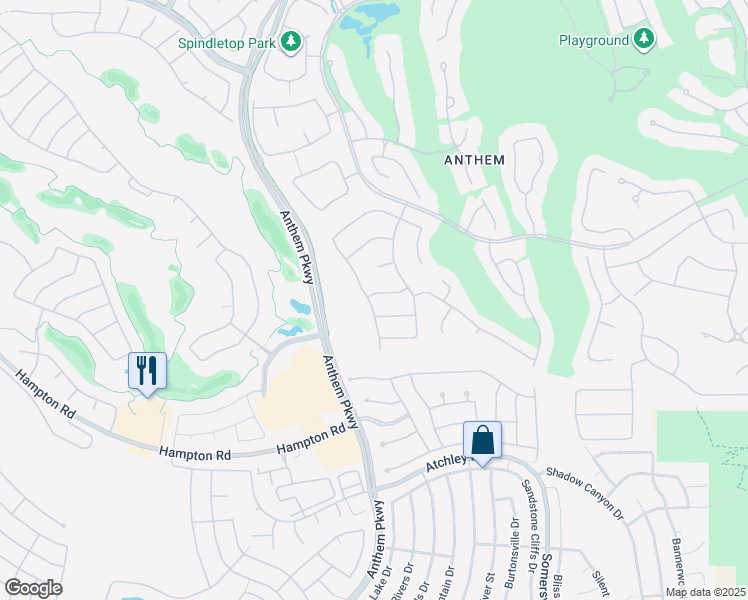 map of restaurants, bars, coffee shops, grocery stores, and more near 3 Kennesaw Road in Henderson