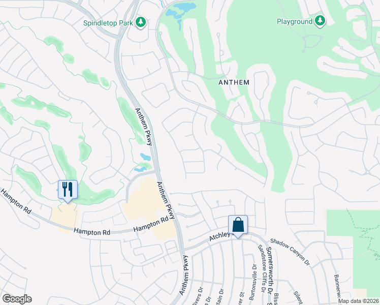 map of restaurants, bars, coffee shops, grocery stores, and more near 5 Perry Park Court in Henderson