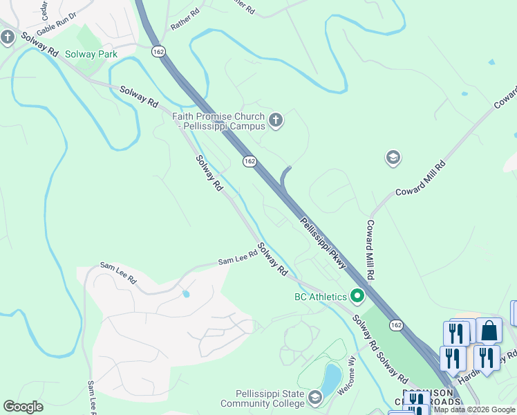 map of restaurants, bars, coffee shops, grocery stores, and more near 2800 Solway Road in Knoxville
