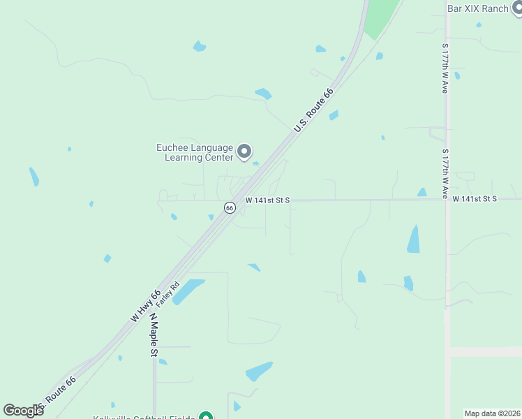 map of restaurants, bars, coffee shops, grocery stores, and more near 18781 West 141st Street South in Kellyville
