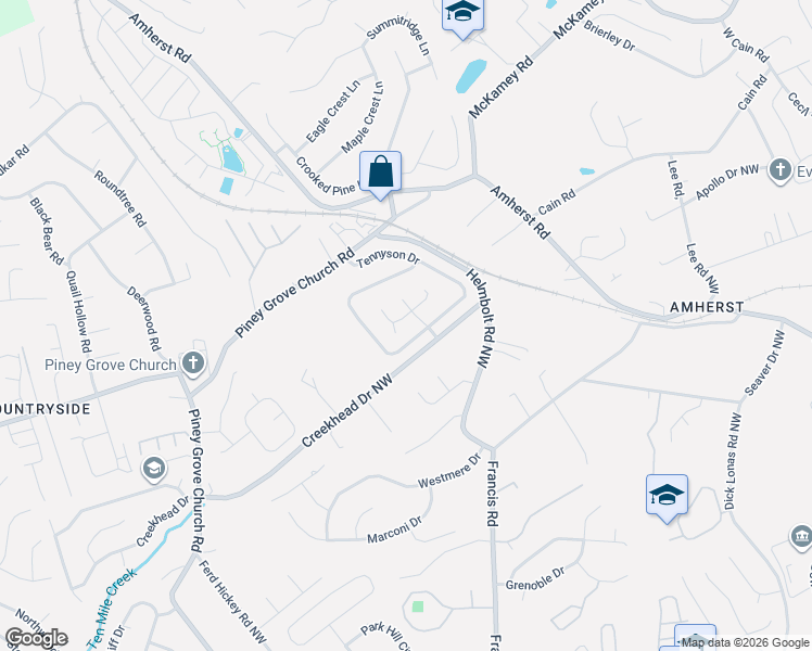map of restaurants, bars, coffee shops, grocery stores, and more near 5820 Shelley Drive in Knoxville