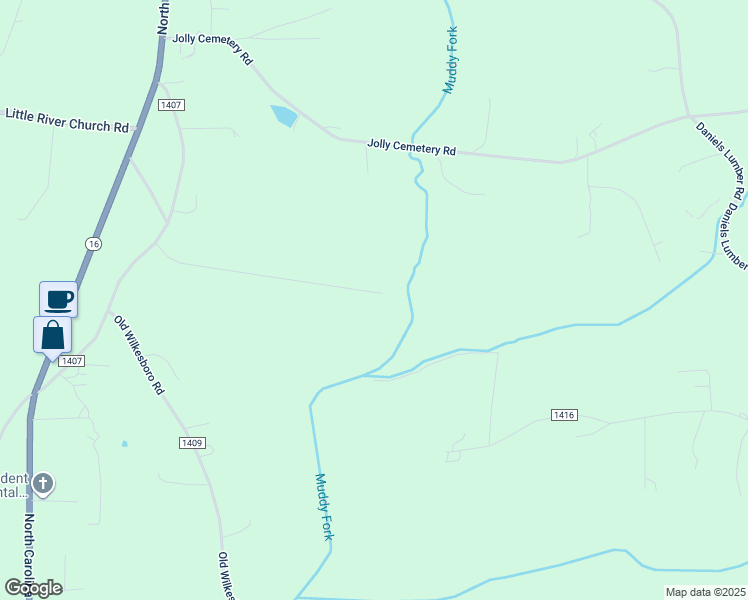 map of restaurants, bars, coffee shops, grocery stores, and more near 587 Stable Brook Lane in Taylorsville
