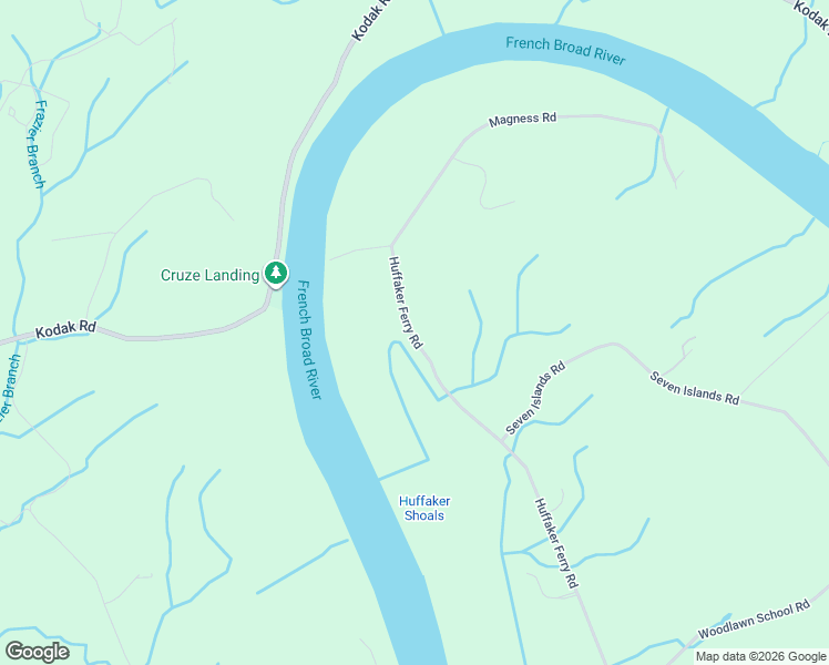 map of restaurants, bars, coffee shops, grocery stores, and more near 7404 Huffaker Ferry Road in Knoxville