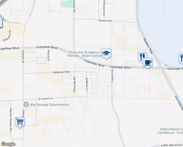 map of restaurants, bars, coffee shops, grocery stores, and more near 544 Thistleberry Avenue in Las Vegas