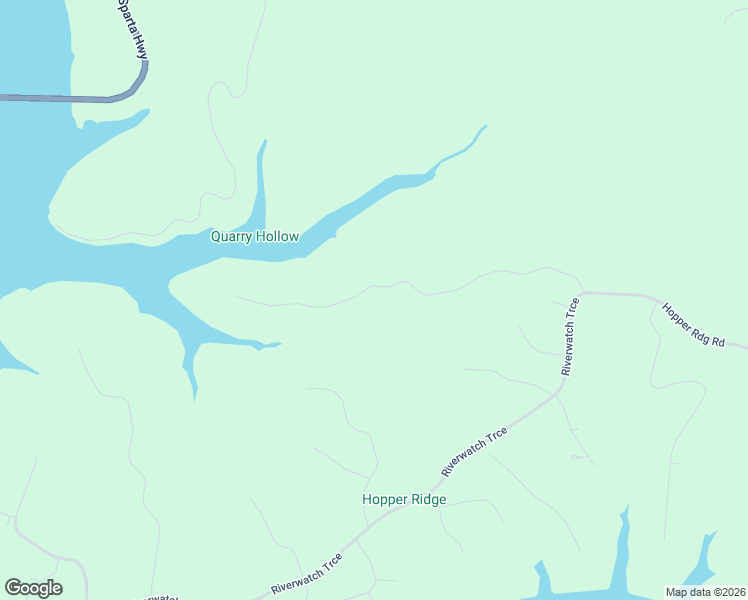 map of restaurants, bars, coffee shops, grocery stores, and more near 880 Coves Pointe Lane in Sparta