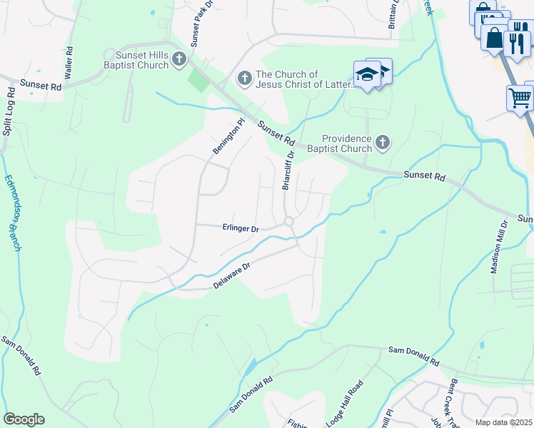 map of restaurants, bars, coffee shops, grocery stores, and more near 1909 Ashburn Court in Nolensville