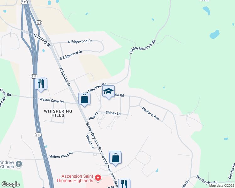 map of restaurants, bars, coffee shops, grocery stores, and more near 670 Turntable Road in Sparta