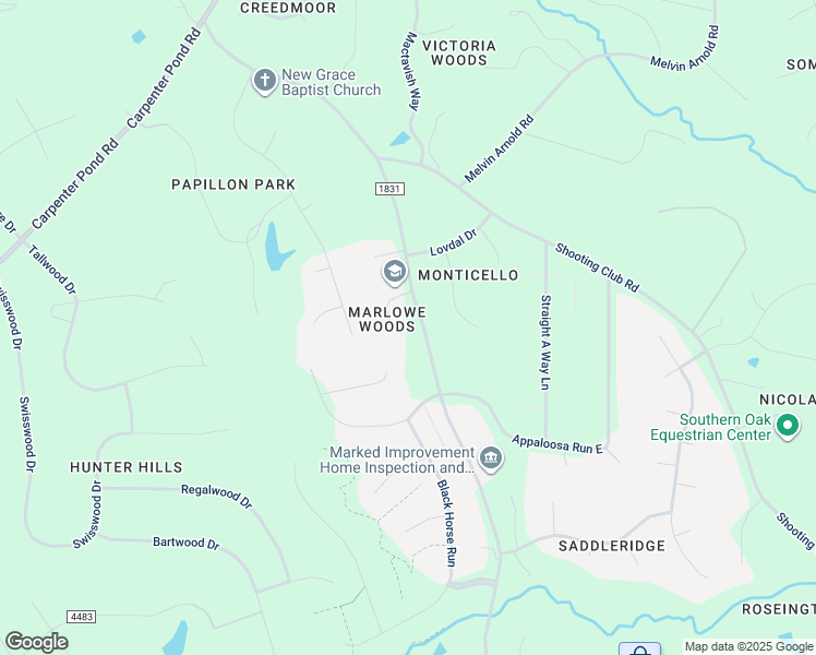 map of restaurants, bars, coffee shops, grocery stores, and more near 3517 Thornwood Court in Raleigh