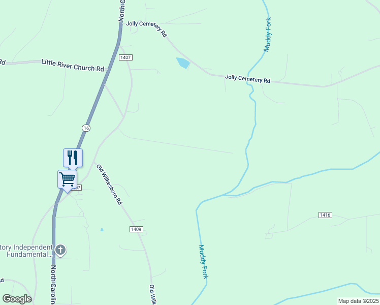 map of restaurants, bars, coffee shops, grocery stores, and more near 404 Stable Brook Lane in Taylorsville
