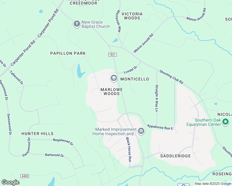 map of restaurants, bars, coffee shops, grocery stores, and more near 3517 Thornwood Court in Raleigh