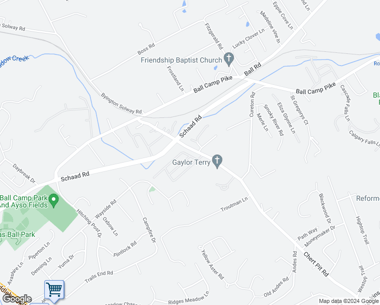map of restaurants, bars, coffee shops, grocery stores, and more near 8612 Denmark Street in Knoxville