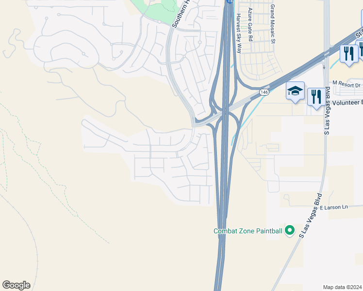 map of restaurants, bars, coffee shops, grocery stores, and more near 3377 Royal Fortune Dr in Las Vegas