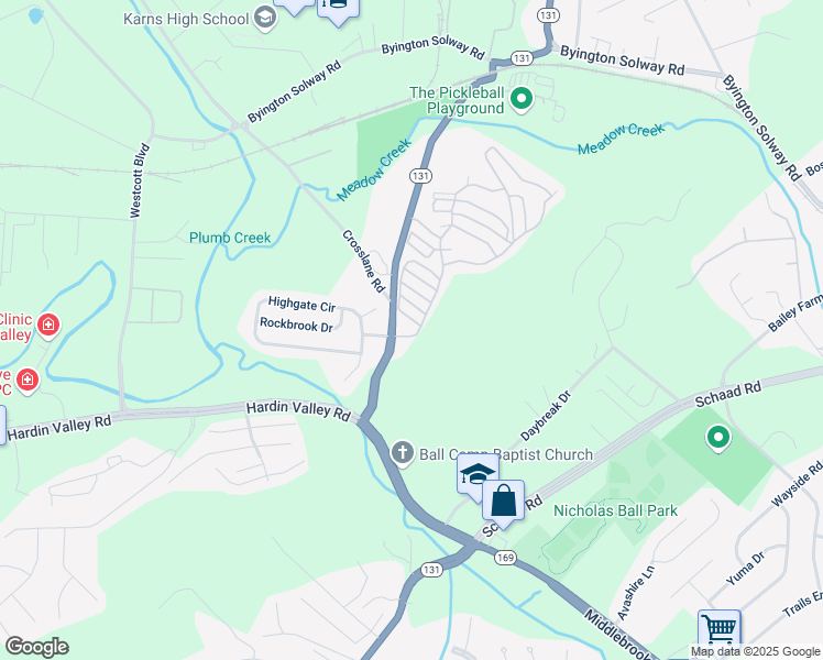 map of restaurants, bars, coffee shops, grocery stores, and more near 139 Smoky Ridge Way in Knoxville