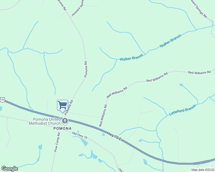 map of restaurants, bars, coffee shops, grocery stores, and more near 281 Red Williams Road in Crossville