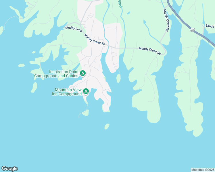 map of restaurants, bars, coffee shops, grocery stores, and more near 1237 Cedar Hills Rd in Dandridge