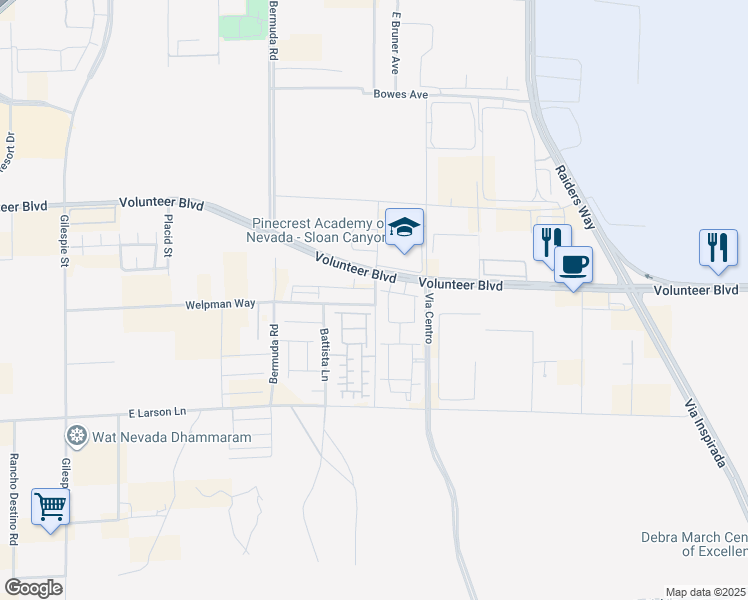 map of restaurants, bars, coffee shops, grocery stores, and more near 590 Amigo Street in Henderson