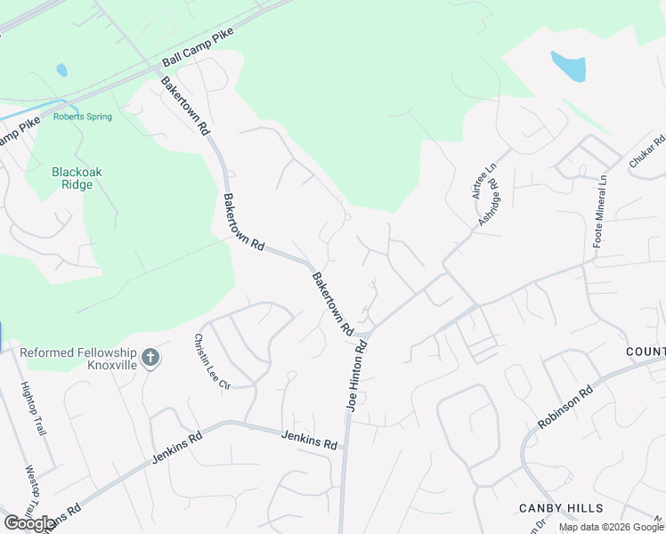 map of restaurants, bars, coffee shops, grocery stores, and more near 7608 Redwood Burl Lane in Knoxville