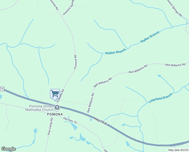 map of restaurants, bars, coffee shops, grocery stores, and more near 281 Red Williams Road in Crossville