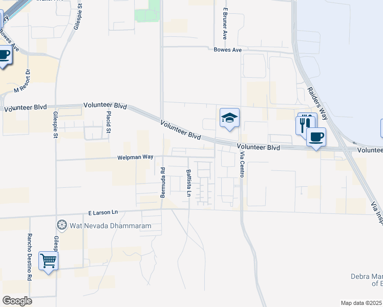 map of restaurants, bars, coffee shops, grocery stores, and more near 1921 Stanza Vista Street in Henderson