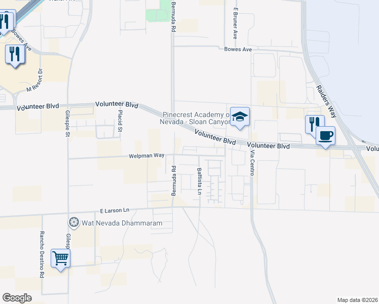 map of restaurants, bars, coffee shops, grocery stores, and more near 3763 Sonrisa Vista Avenue in Henderson