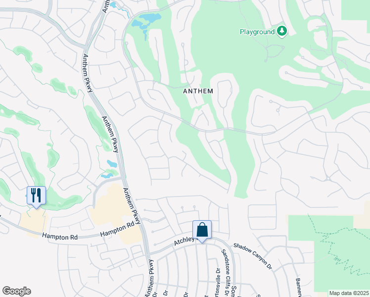 map of restaurants, bars, coffee shops, grocery stores, and more near 2 Penn Cross Court in Henderson