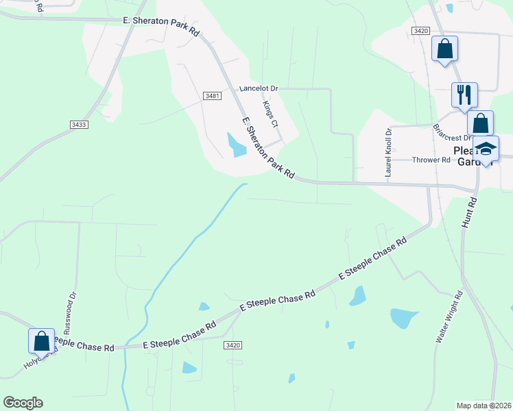 map of restaurants, bars, coffee shops, grocery stores, and more near 606 Beatle Drive in Pleasant Garden