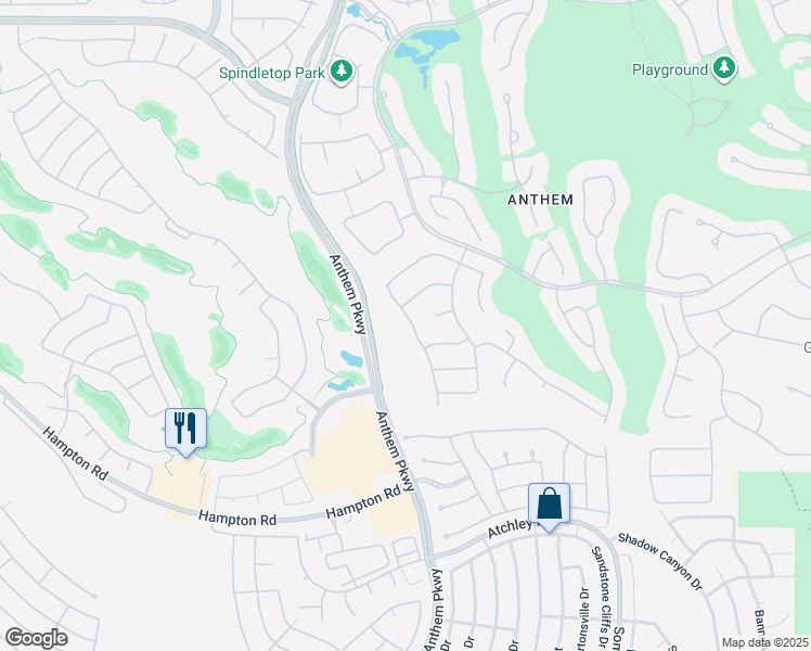 map of restaurants, bars, coffee shops, grocery stores, and more near 19 Braelinn Drive in Henderson