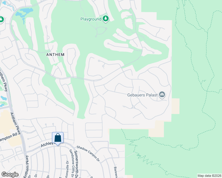 map of restaurants, bars, coffee shops, grocery stores, and more near 12 Gladewater Drive in Henderson