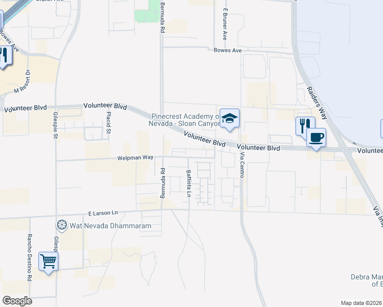 map of restaurants, bars, coffee shops, grocery stores, and more near 1919 Stanza Vista Street in Henderson